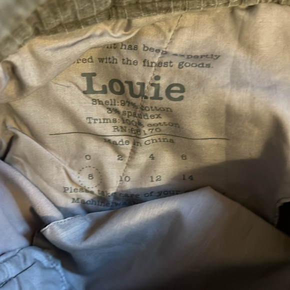 Anthropologie Louie Khaki Straight Leg Velvet Size 8 - Picture 8 of 8